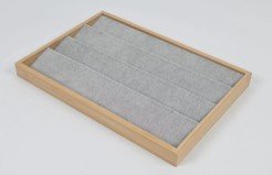 Kiste mit Samteinsatz für Ringe 35,5x24,5x3cm, Bambus