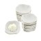 Dipschälchen geschwungen rund 6,9x6,9x3cm, Porzellan, weiß, 12 er Set - TT12794
