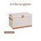 Storage Truhe,Holz/Karton verstärkt,  BOXXN SMILE®, 62x37,5x39cm, Leinen-Polyester, Farbe creme/nature TT14485
