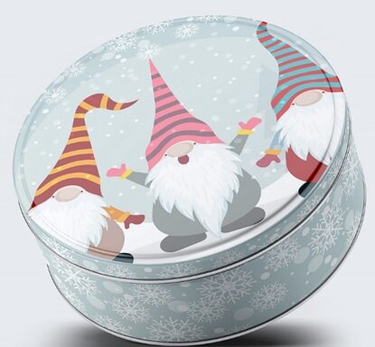 3er Set Gebäckdose 13x7 cm Weihnachten fröhliche Wichtel - 10940