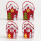 4er Set Filztaschen Weihnachten,13,5x17x6,5 cm, 12x14x7 cm "Schneemann", "Lebkuchenhaus"