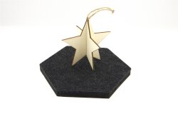 3 D Holzstern zum Hängen, 8x8 cm 6 Stück