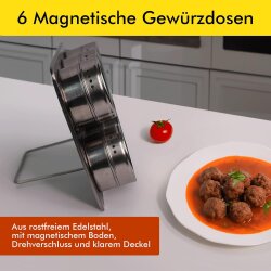 esmerina® - 6er Set Gewürzdosen Edelstahl...