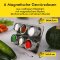 esmerina® - 6er Set Gewürzdosen Edelstahl Magnetisch (TT10914)