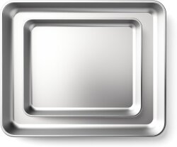 2er Set esmerina® Edelstahl Auflaufform/Backblech...