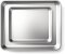 2er Set esmerina® Edelstahl Auflaufform/Backblech rechteckig, 26x20x5 cm, 31x24x5 cm