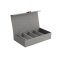 Storagebox-Brillensammler, Holz/Karton verstärkt,faltbar,BOXXN SMILE®, 30x17x6cm, Leinen, Polyester, Farbe grau