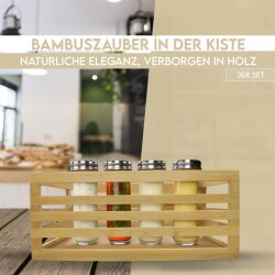 3er Set Kistenset Bambus, 34x21x14,36x24x15,38x26x16cm