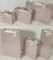 24x H16 Geschenktüte Kraftpapier Premium , 16x9x16cm, Aluminium Film Lederoptik creme