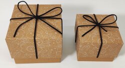 12er Set S/2 Geschenkbox, klein quadratisch, Flower Love...