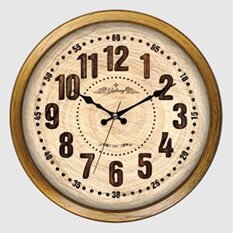 Wanduhr Kunststoff Antik, gold-braun