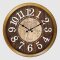 Wanduhr Kunststoff Antik, gold-braun, weiss