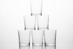 esmerina® 6er Set Trinkglas "Lines", 280 ml