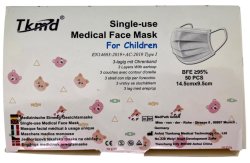 Tkmd Medical Face Mask for Children - 3-lagig mit...