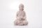 Eleganter Sitzender Buddha mit Kerzenhalter in Creme - 28,5x19x40 cm aus hochwertigem Magnesia