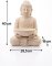 Eleganter Sitzender Buddha mit Kerzenhalter in Creme - 28,5x19x40 cm aus hochwertigem Magnesia