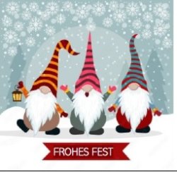 Serviette Weihnachten Happy Gnomes