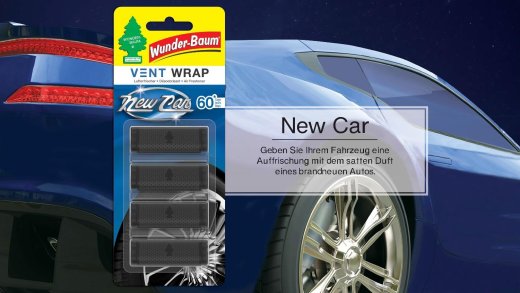 Wunderbaum Vent Wrap "New Car" - 811861 - Karton 4 St. - Master Karton 24 St.