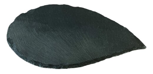 Platte, 24 x15 cm, Tropfenform, Schiefer