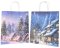 Geschenktüte Kraftpapier, Größe L 26,6x12,7x31,7 cm, Winterromanze, 2 Designs sortiert