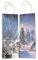 Geschenktüte Kraftpapier, Flaschenüte  12,5x9x35 cm,  Winterromanze, 2 Designs sortiert