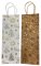 Geschenktüte Kraftpapier, Flaschenüte  12,5x9x35 cm,  elegance by nature, 2 Designs sortiert
