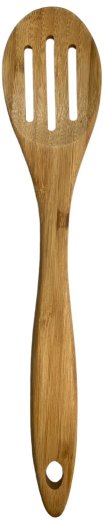 Rührlöffel mit Schlitzen 30x6 cm Bambus