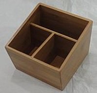 Utensilienbox 12,5x12,5x12,5cm Bambus