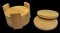 6er Set Untersetzer rund 11,5x11,5x5,8cm Bambus