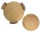 6er Set Untersetzer rund 11,5x11,5x5,8cm Bambus
