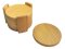 6er Set Untersetzer rund 11,5x11,5x5,8cm Bambus