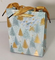 Geschenktüte/Parfümtüte "Golden Tree", 12*6*19 cm