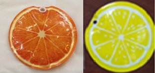Kühlkissen, Ø12 cm , Orange und Zitrone 2-fach sortiert