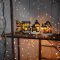 4er Set Leuchthäuser mit LED warmweiss, 5,5x8/9 cm, Polyresin, Mailorderbox