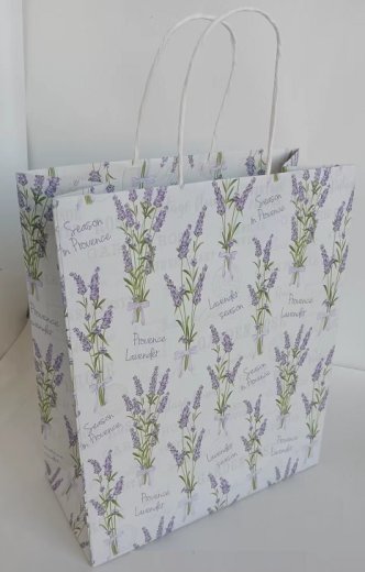 A4 Kraftpapier Geschenktüte, Recycling, Lavendel
