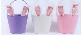 Filztasche mit Henkel und Hasenohren 3 Farben sortiert