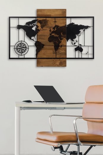 Wandbild Materialmix, Holz-metall, 85x57,5cm, metall 0,8mm, Holzplatte 3 cm, Gewicht 4,3 KG