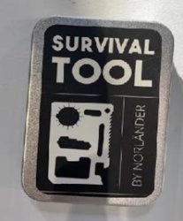 Survivor- Multiwerkzeug, 4,5x6,8 cm,  Edelstahl in...