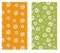 esmerina® Mikrofasertuch , Multifunktion, 15x18 cm, Blumendesign, grün und orange sortiert,