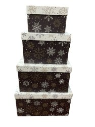 Geschenkboxen Set von 27x20x14,7cm bis 15x10x9cm 4 teilig