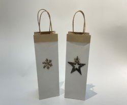 Flaschen Geschenktüte Kraftpapier mit...