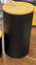 Vorratsglas schwarz mit Bambusdeckel und Dichtring, 10,5x19 cm,
ca. 1450 ml