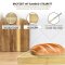 Brotschneidebrett Bambus mit Messer, 33,5x21,5x3,5 cm