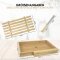 Brotschneidebrett Bambus mit Messer, 33,5x21,5x3,5 cm