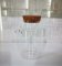 Borosilikat Glas mit Korkstopfen, 6 Stück im Papptray, 8.5x14.5cm