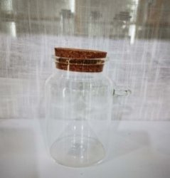Borosilikat Glas mit Korkstopfen, 6 Stück im...