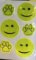 Reflektoren-Aufkleber- Smiley auf Karte 15x10 cm, 6 Aufkleber, Polybeutel mit Labelsticker