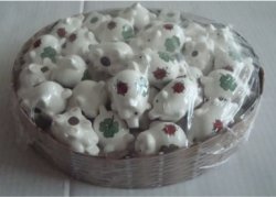 Porzellan Mini  Glücksschwein weiß, 3 sort,...