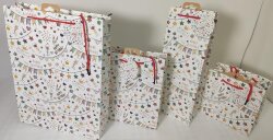 A4 Kraftpapiergeschenktüte, 25X8.5X34.5cm,  Happy...