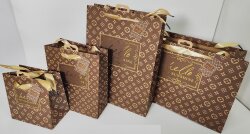 H16 Kraftpapier Geschenktüte, 16x9x16cm, Fashionline...